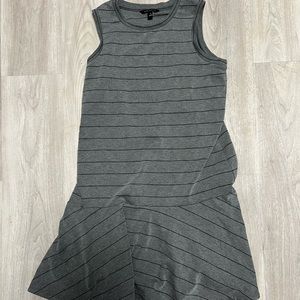 Preppy Banana Republic striped dress, gray, small